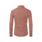 Men's Dusty Rose Accent Long Sleeve Button-Down Shirt