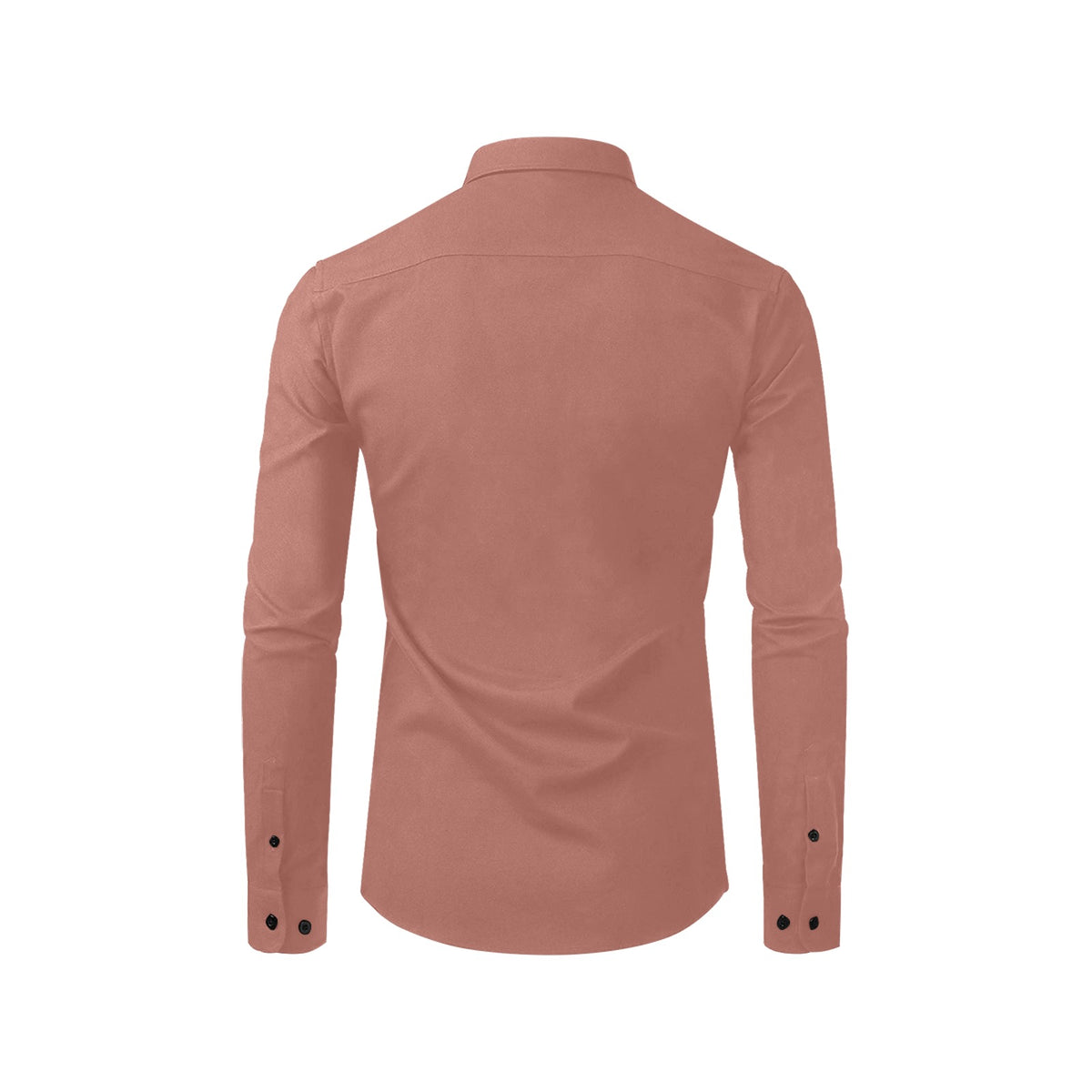 Men's Dusty Rose Accent Long Sleeve Button-Down Shirt