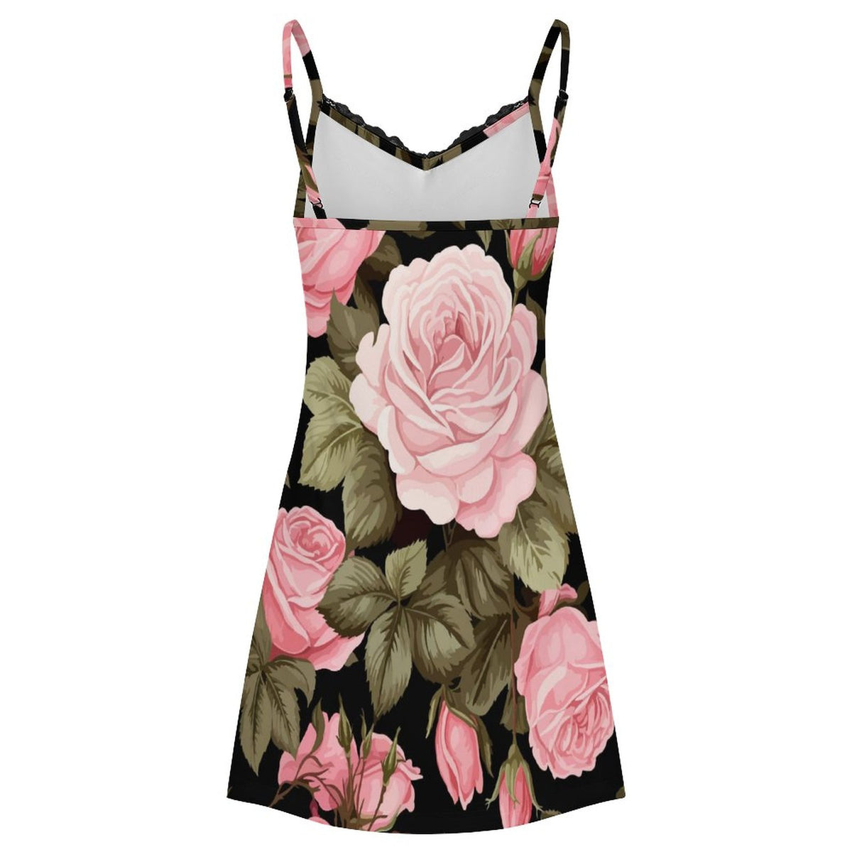 Pink Blush Rose Lace Camisole Pajama Dress