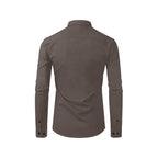 Men's Espresso Mocha Accent Long Sleeve Button-Down Shirt