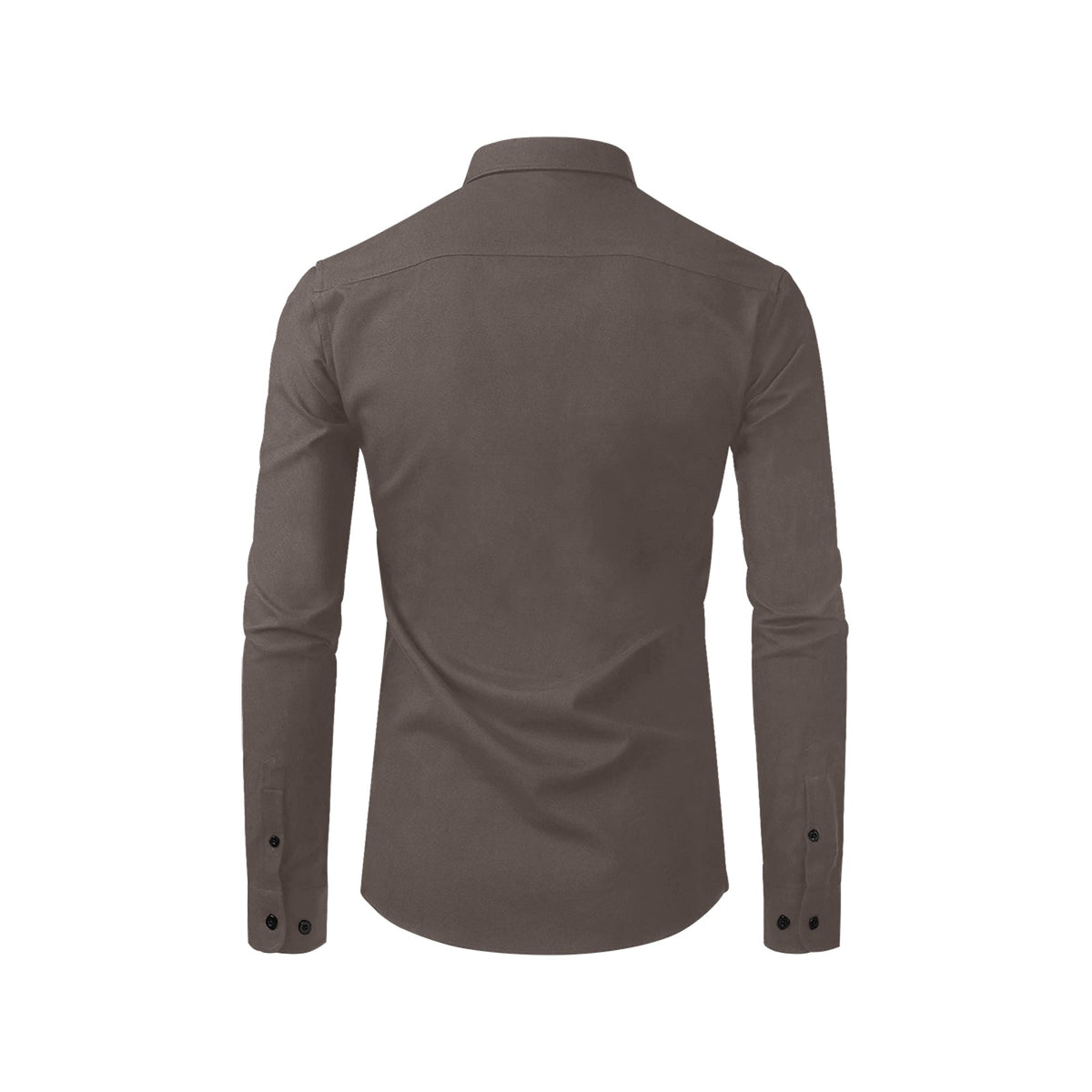 Men's Espresso Mocha Accent Long Sleeve Button-Down Shirt
