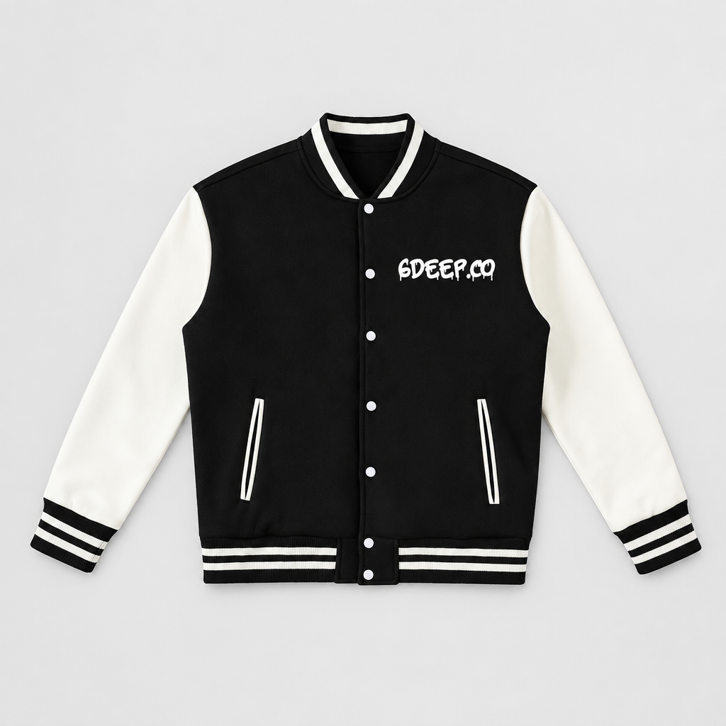 6DEEP Two-Tone Fleeced Varsity Jacket (Hot Item)