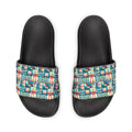 Women’s Slide Sandals — Colorful Geometric Removable-Strap