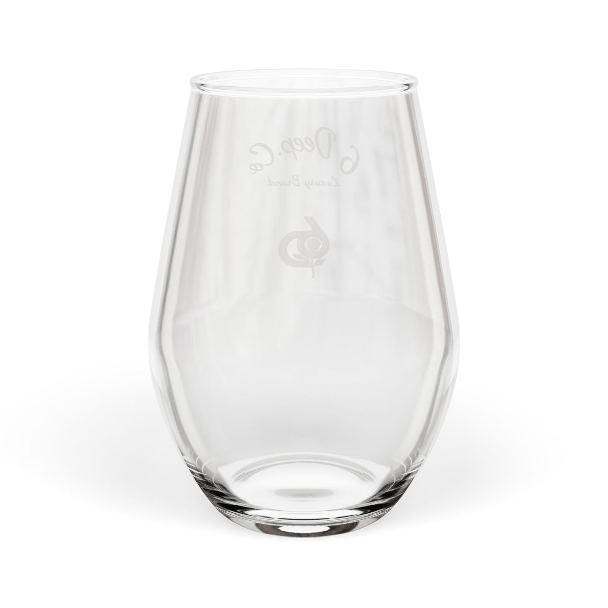 6 Deep Co. Gold Logo Stemless Wine Glass