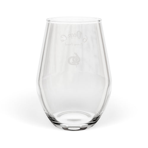 6 Deep Co. Gold Logo Stemless Wine Glass
