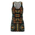 Tribal Geo Racerback Dress — Teal & Amber (Sop the Look) "Slides sold separately"