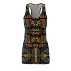 Tribal Geo Racerback Dress — Teal & Amber (Sop the Look) "Slides sold separately"
