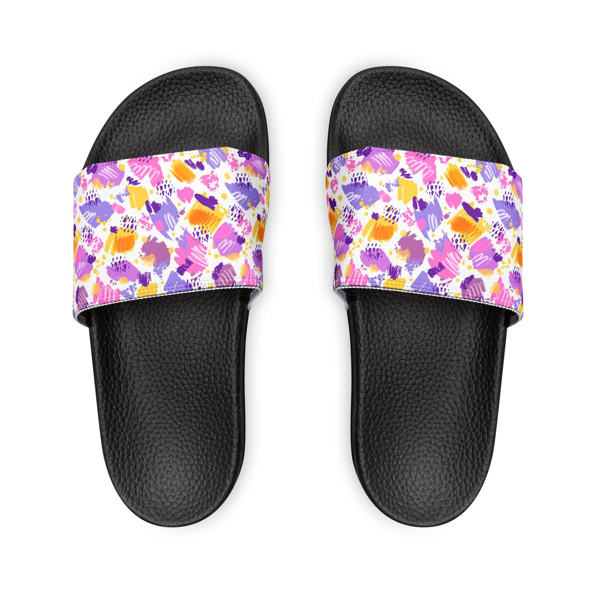 Women's Pastel Brushstroke Slide Sandals — Removable Strap