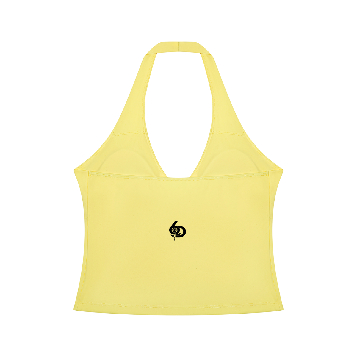 Women’s Ruched Halter Yoga Tank Top Yellow