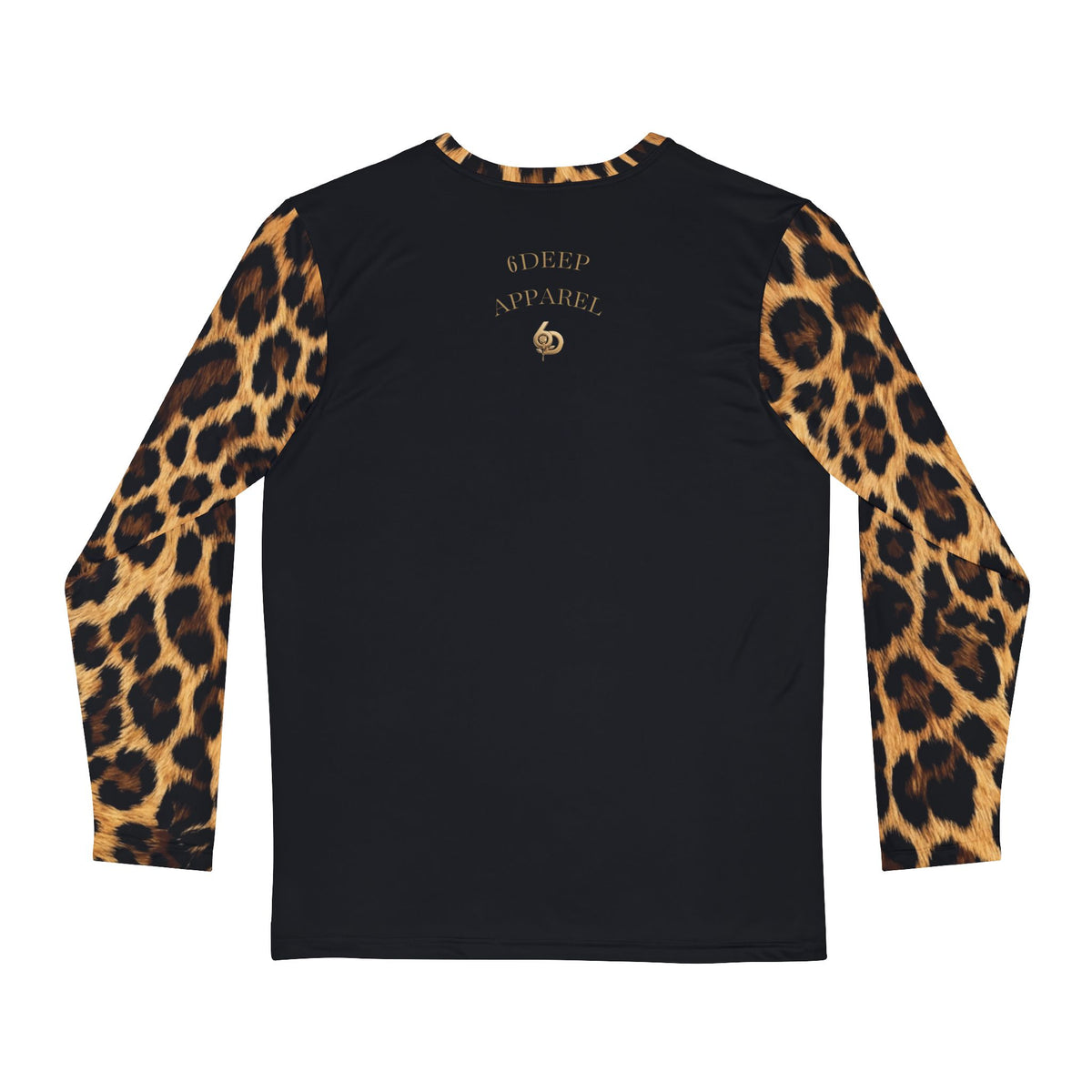 6DEEP APPAREL – Black & Leopard Contrast Long-Sleeve