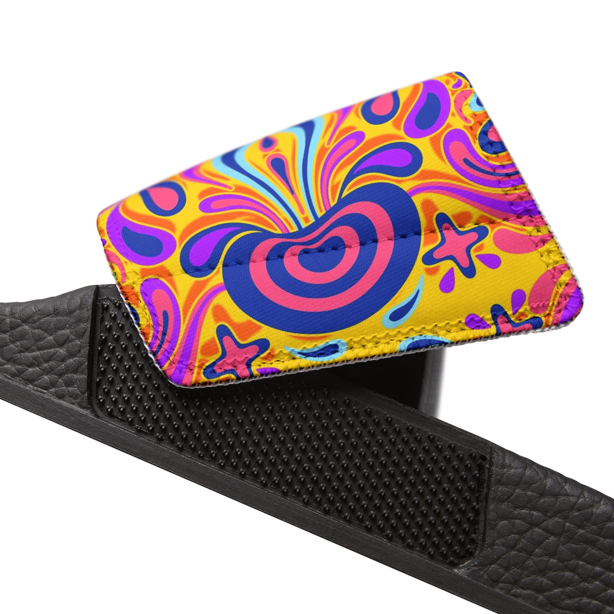 Psychedelic Flower Slide Sandals — Women's Removable-Strap Pool Slides