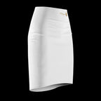 Crisp White High-Waist Pencil Skirt