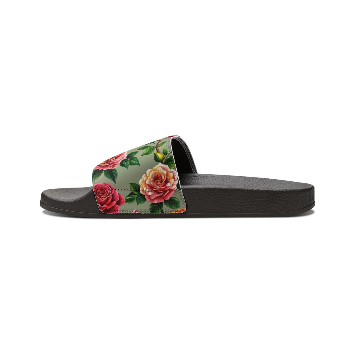 Floral Rose Slide Sandals — Women's Removable-Strap Pool Slides