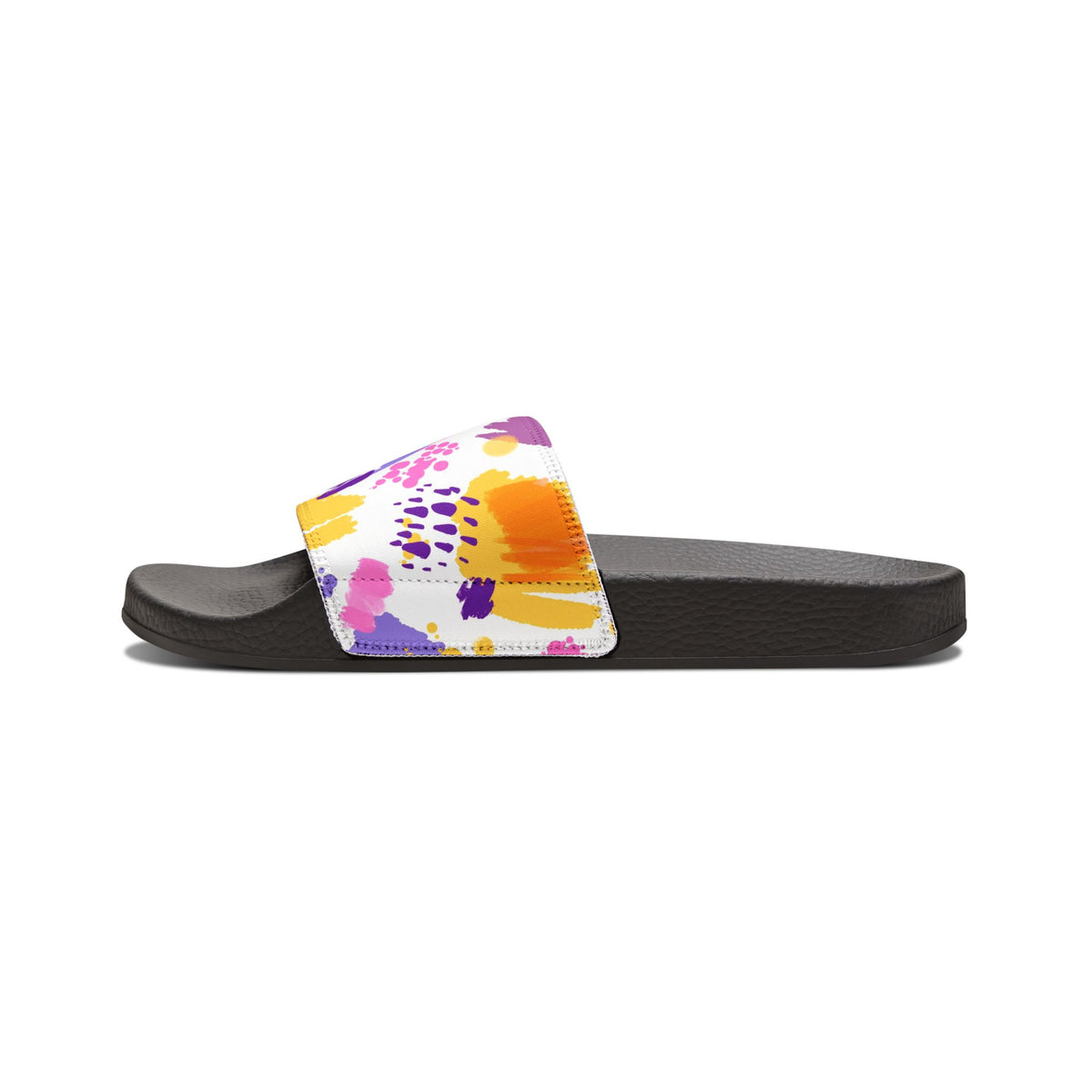 Women's Abstract Pastel Brushstroke Slide Sandals - Removable Strap