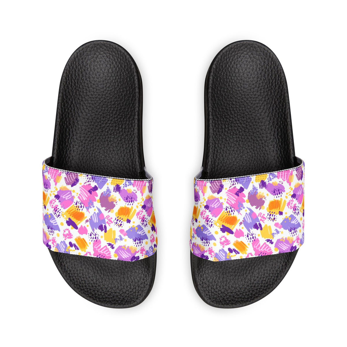 Women's Pastel Brushstroke Slide Sandals — Removable Strap