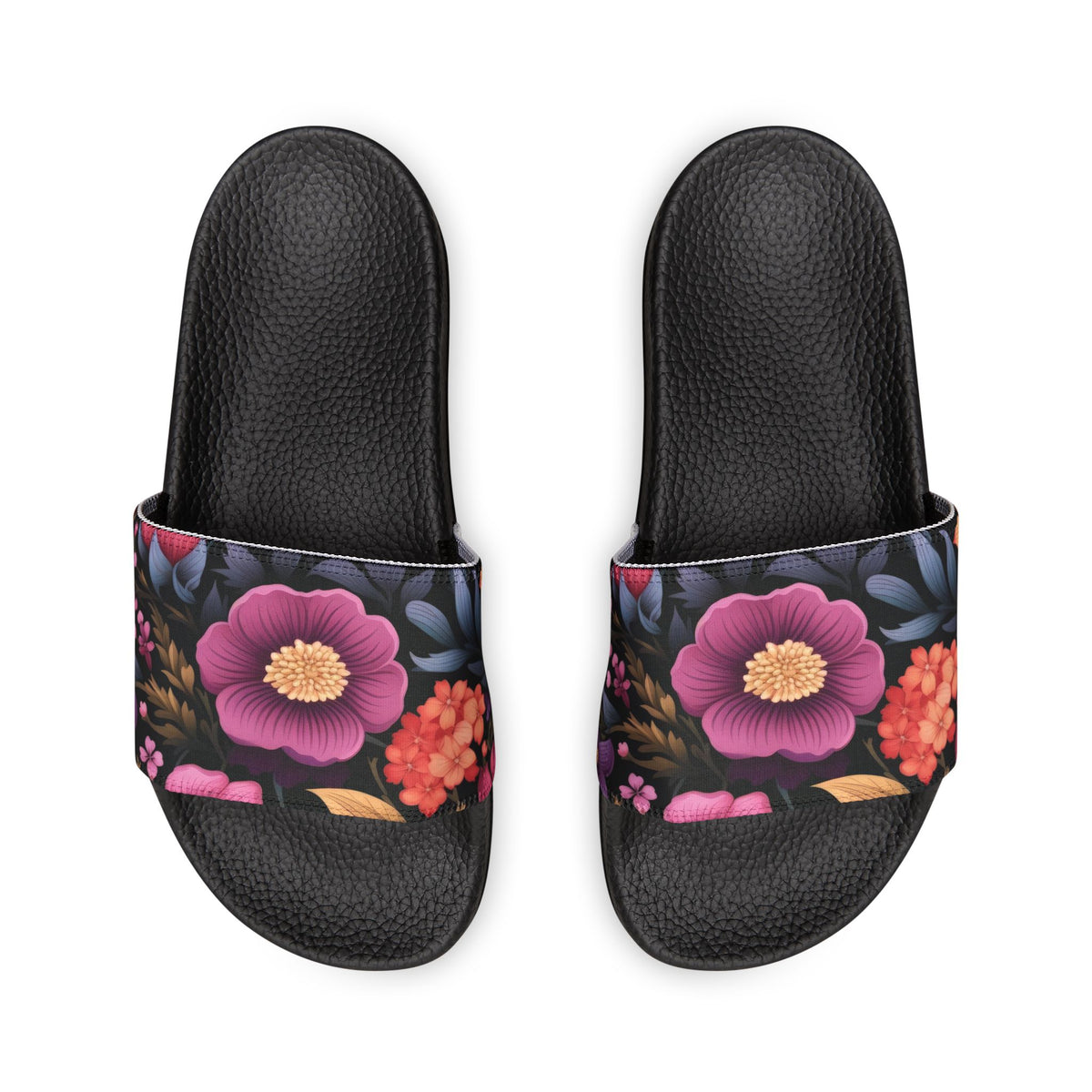 Women's Tropical Floral Slide Sandals Removable-Strap
