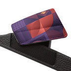 Women's Geometric Slide Sandals — Removable Strap Purple Red Abstract (Shop the Look)