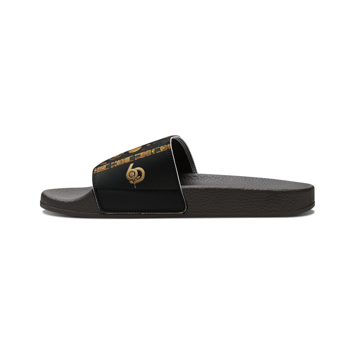 Limited Edition Egyptian Goddess Pattern Slide Sandals — Women's Removable-Strap Beach Slides