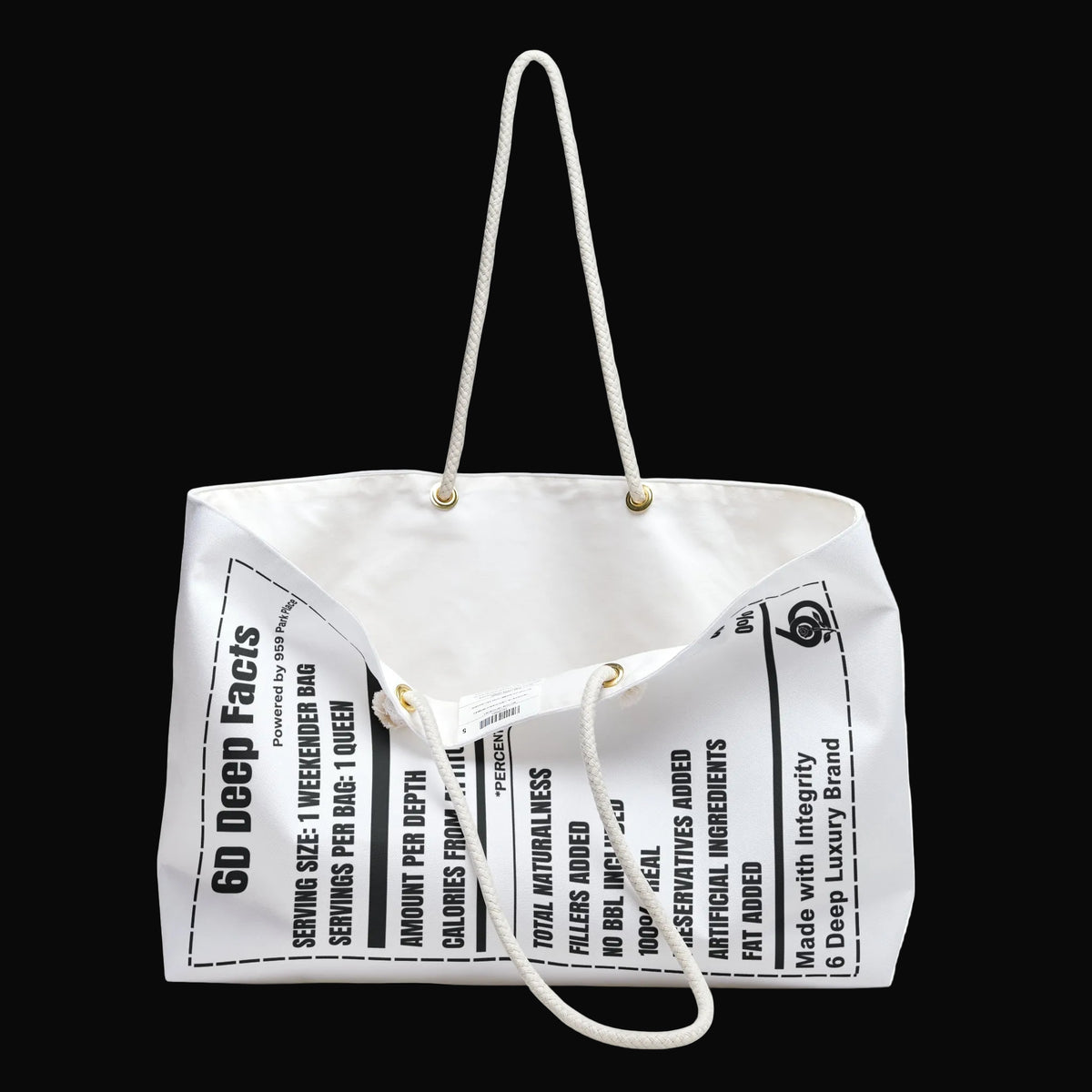 The Blueprint Weekender Bag — "No BBL Included • 100% Natural • No Fillers"