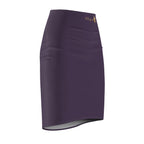 Plum Eggplant Pencil Skirt