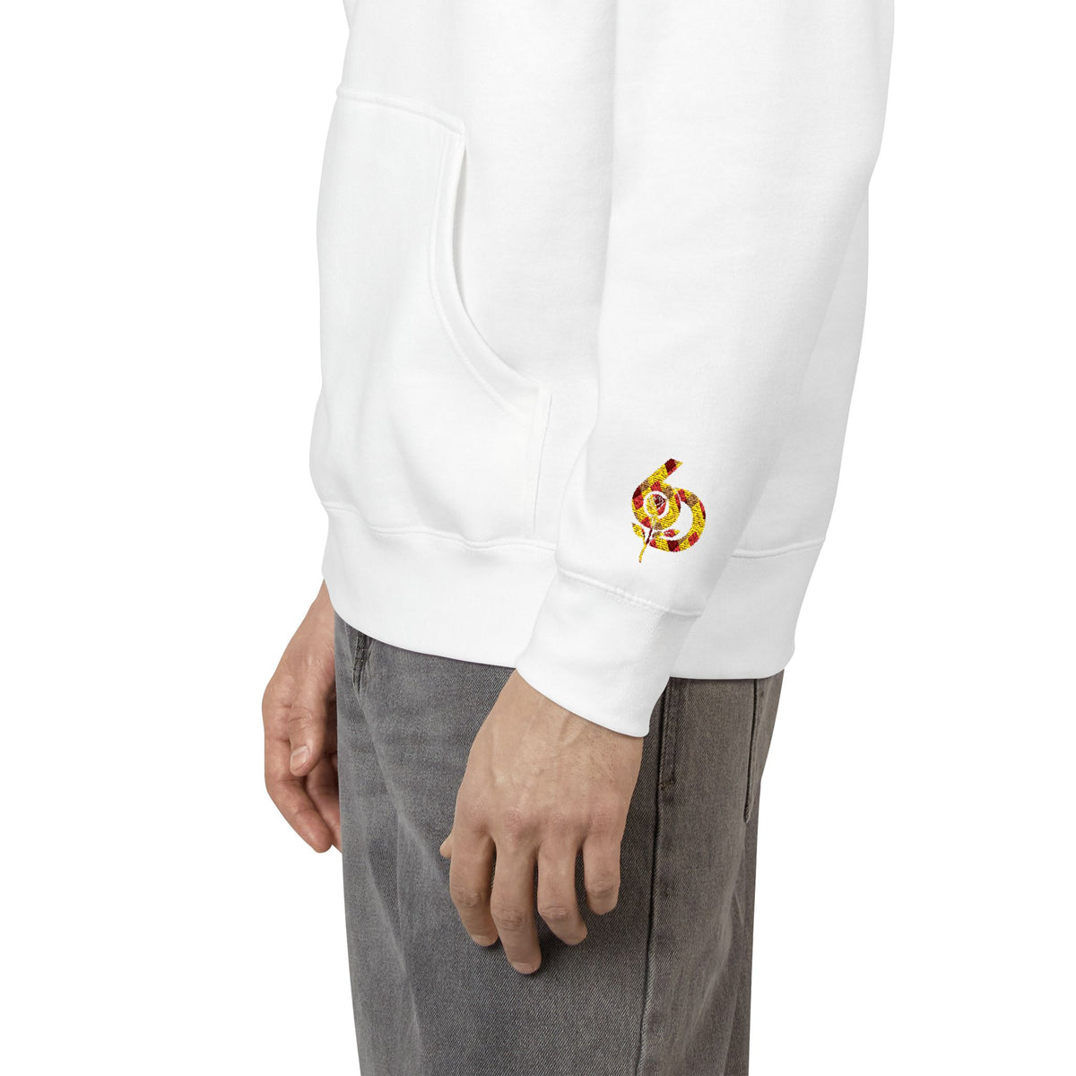 Men's Fitted Embroidered Hoodie — Cozy Fall Fleece