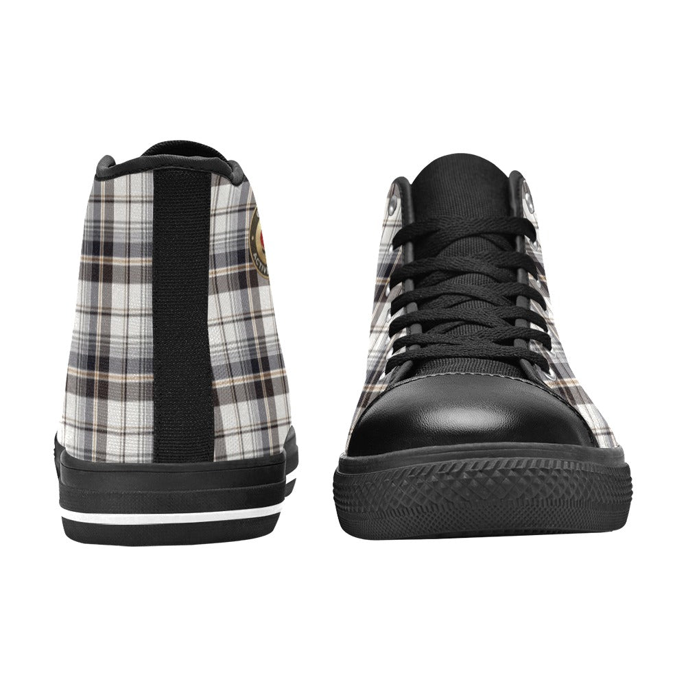 Men's 6DEEP Plaid Blk Canvas High Top