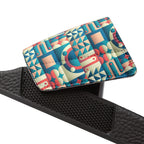 Women’s Slide Sandals — Colorful Geometric Removable-Strap