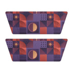 Women's Geometric Slide Sandals — Removable Strap Purple Red Abstract (Shop the Look)