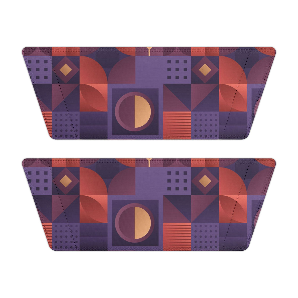 Women's Geometric Slide Sandals — Removable Strap Purple Red Abstract (Shop the Look)