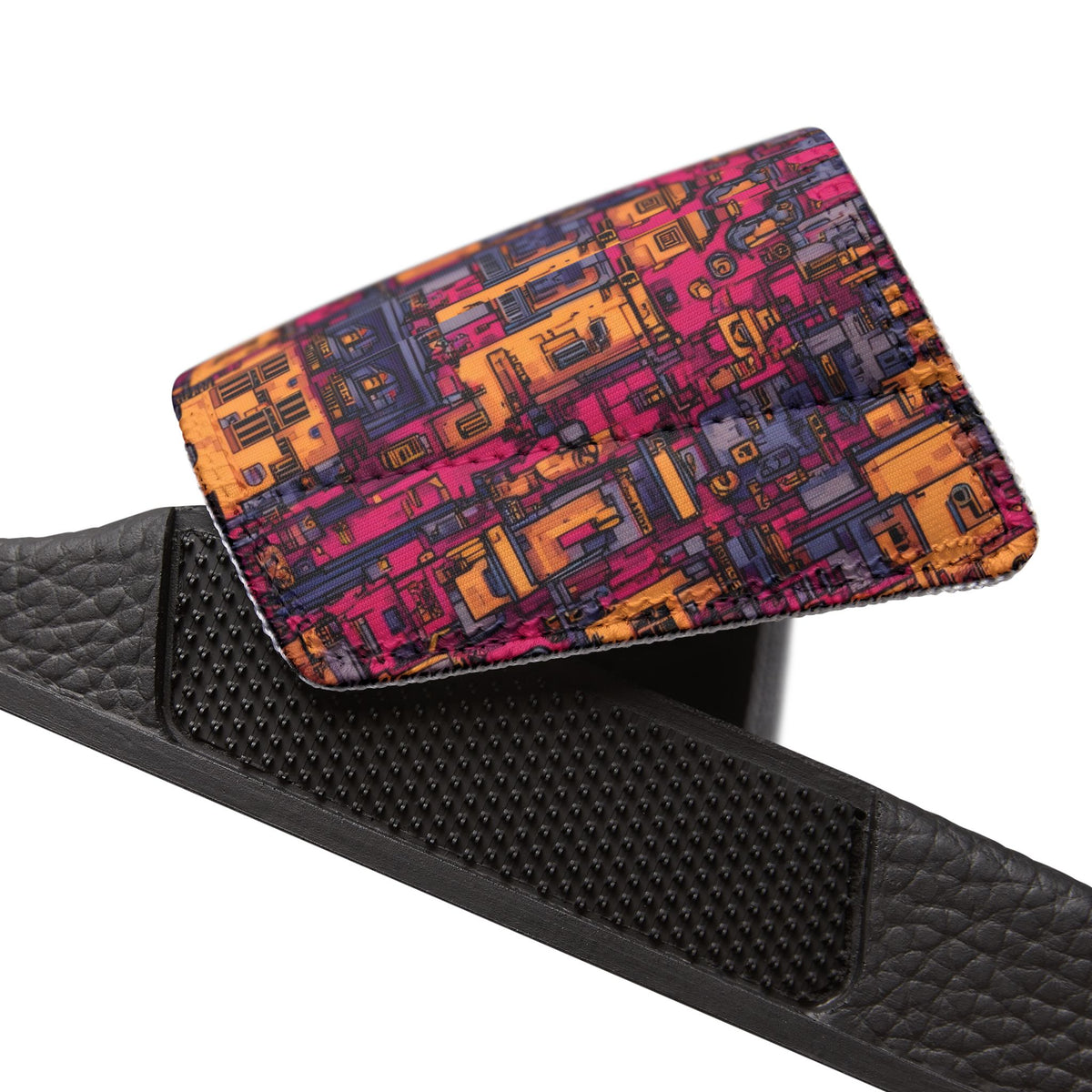 Women's Abstract Geometric Slide Sandals Removable Strap