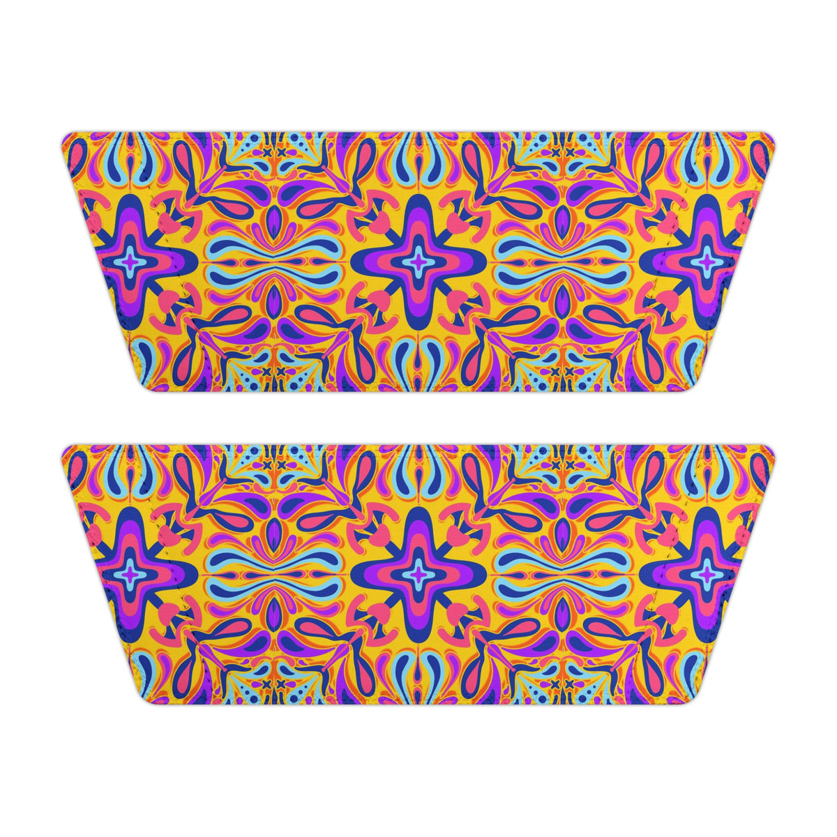 Women's Slide Sandals — Colorful Psychedelic Floral Strap