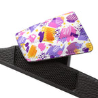 Women's Pastel Brushstroke Slide Sandals — Removable Strap