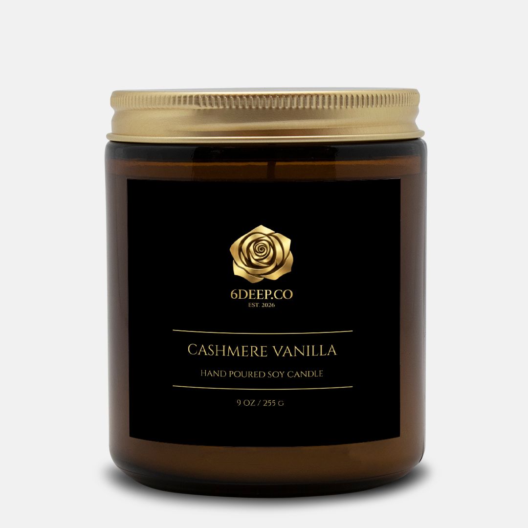 Cashmere Vanilla Candle Amber Jar 9oz