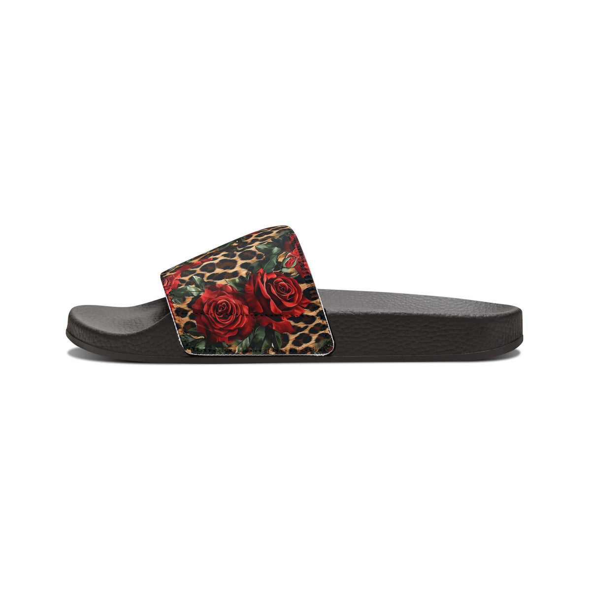 Women's Sexy Leopard & Rose Slide Sandals — Removable-Strap