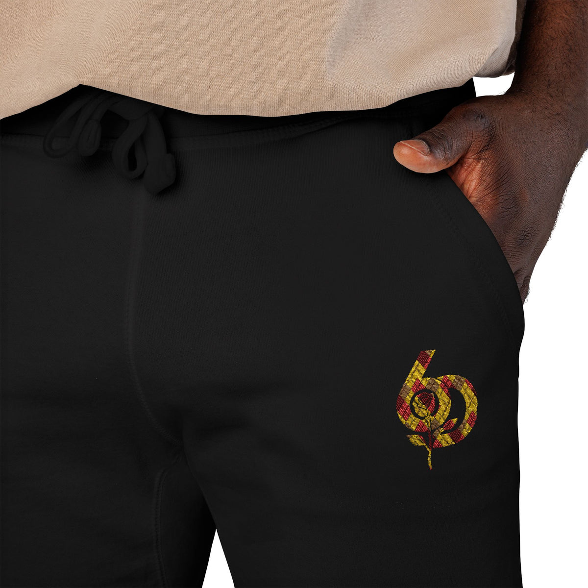 Men's Fitted Embroidered — Cozy Fall Fleece Sweatpants