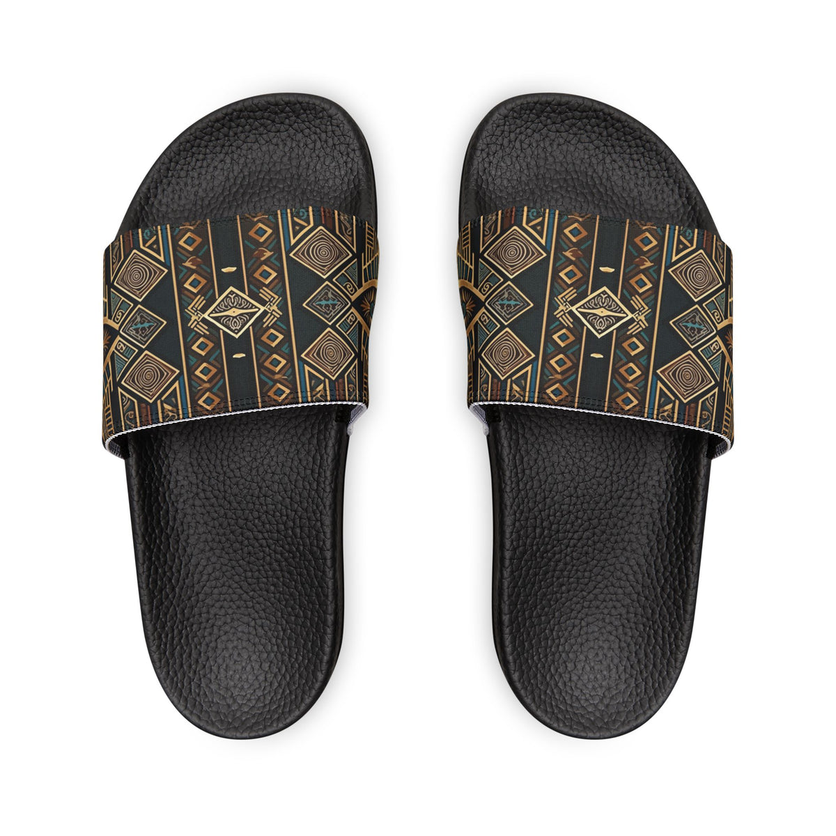 Women's Boho Tribal Slide Sandals — Removable-Strap