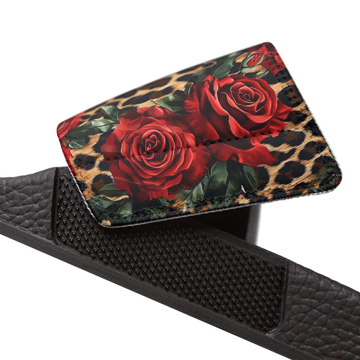 Women's Sexy Leopard & Rose Slide Sandals — Removable-Strap