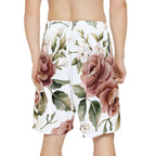 Vintage Rose Athletic Shorts by 6Deep.Co