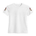 Women's Fitted Tee — Red Rose Sleeve Accent
