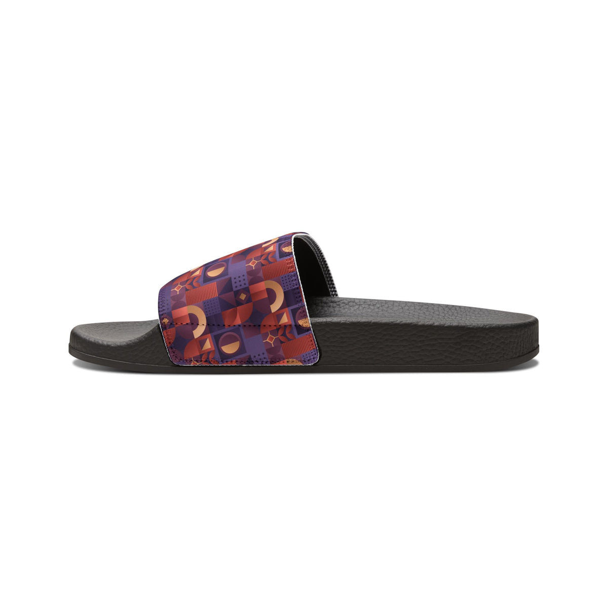 Women's Slide Sandals — Retro Geometric Removable-Strap Slides