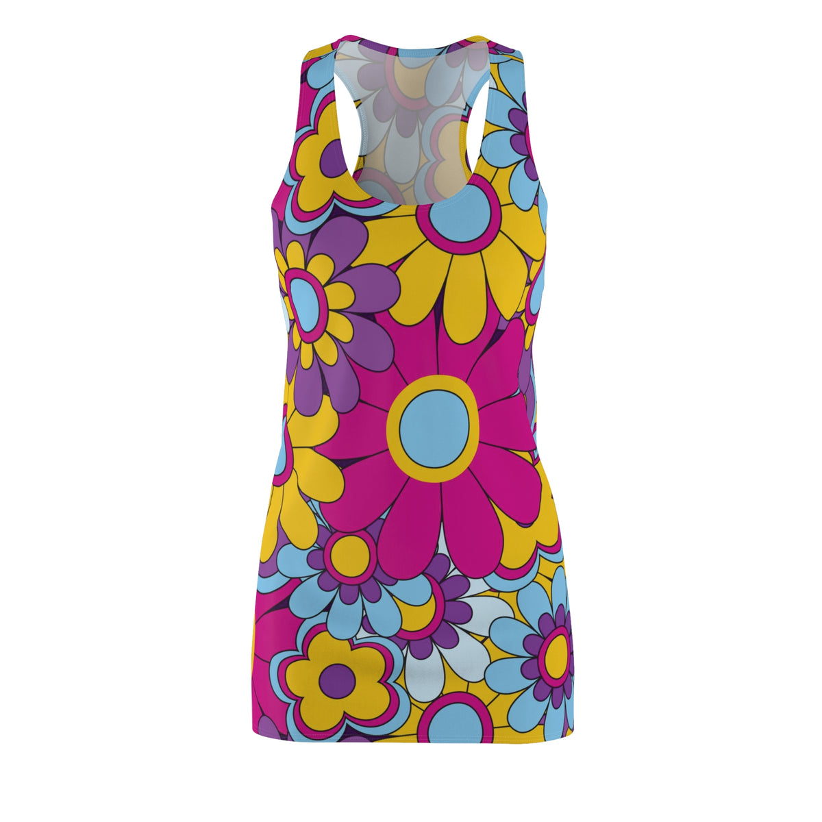 Retro Floral Racerback Dress — 60s (Shop the Look) "Slides sold separately"