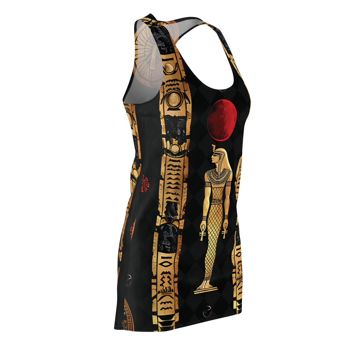 Limited Edition Egyptian Goddess Racerback Dress — Red Sun & Pharaoh (Shop the Look) "Slides sold separately"