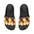 Men's Plaid Slide Sandals — Removable Strap (Matching the Men's Fitted Embroidered Jogger &amp; Top)