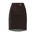 Classic Chocolate Brown Women's Pencil Skirt