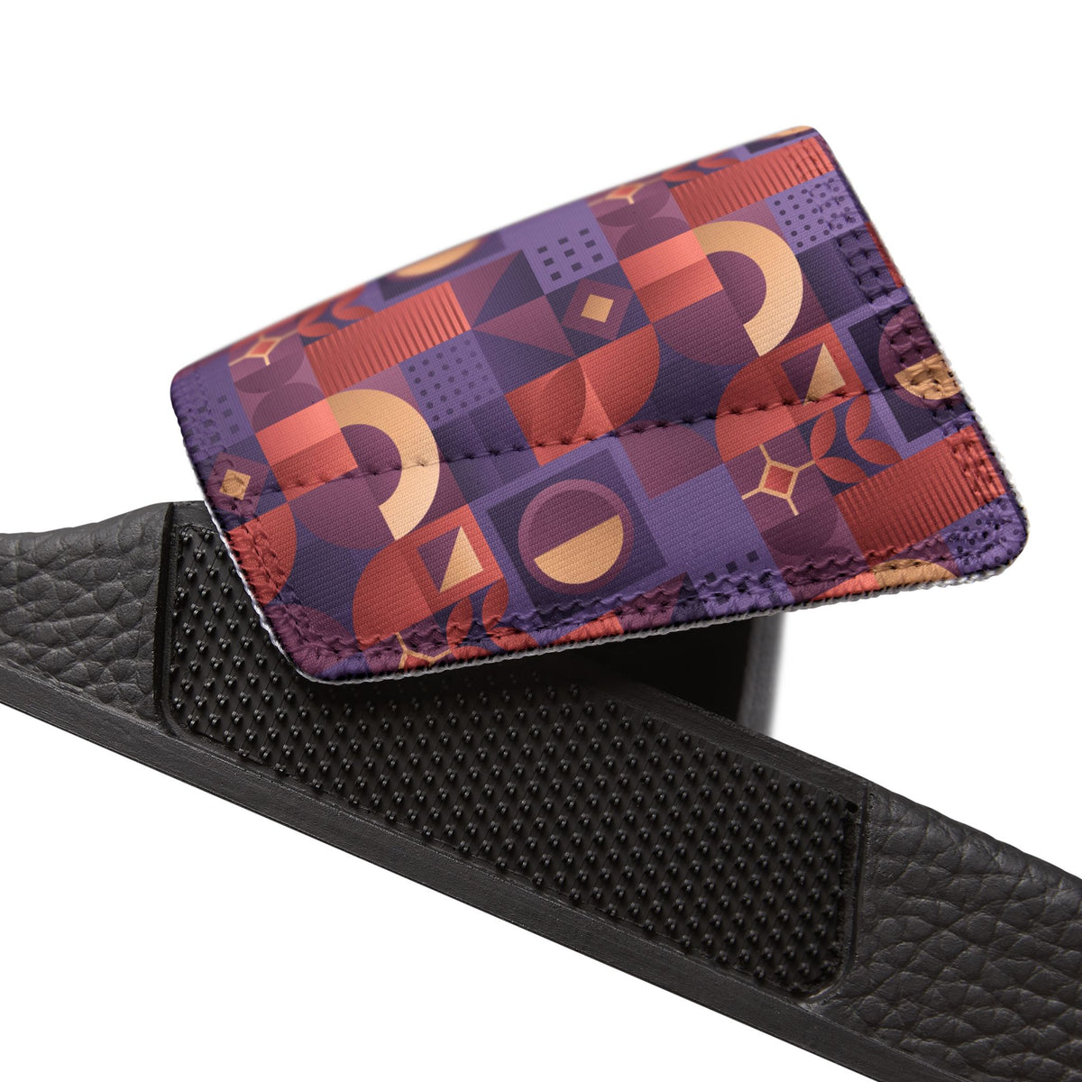 Women's Slide Sandals — Retro Geometric Removable-Strap Slides