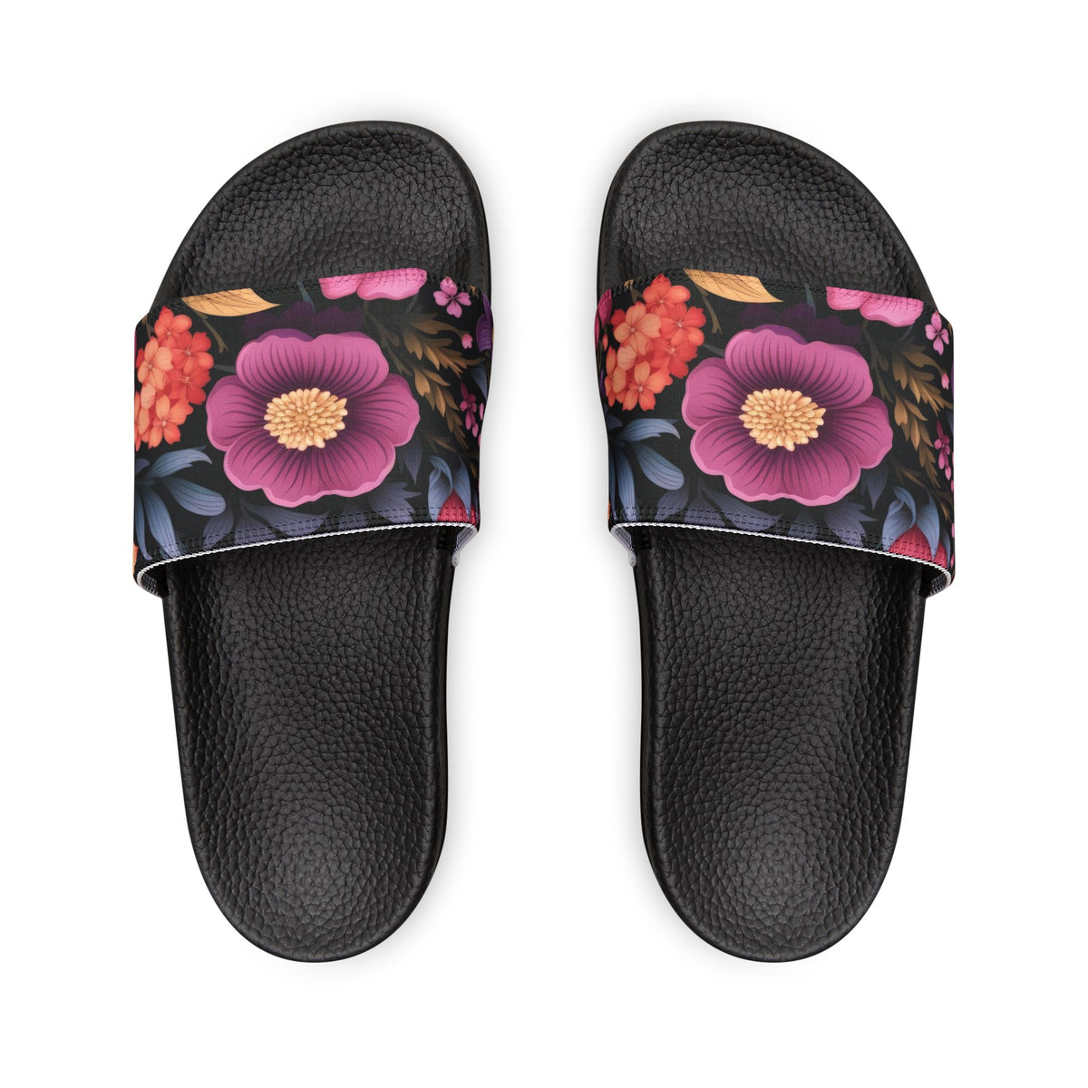 Women's Tropical Floral Slide Sandals Removable-Strap