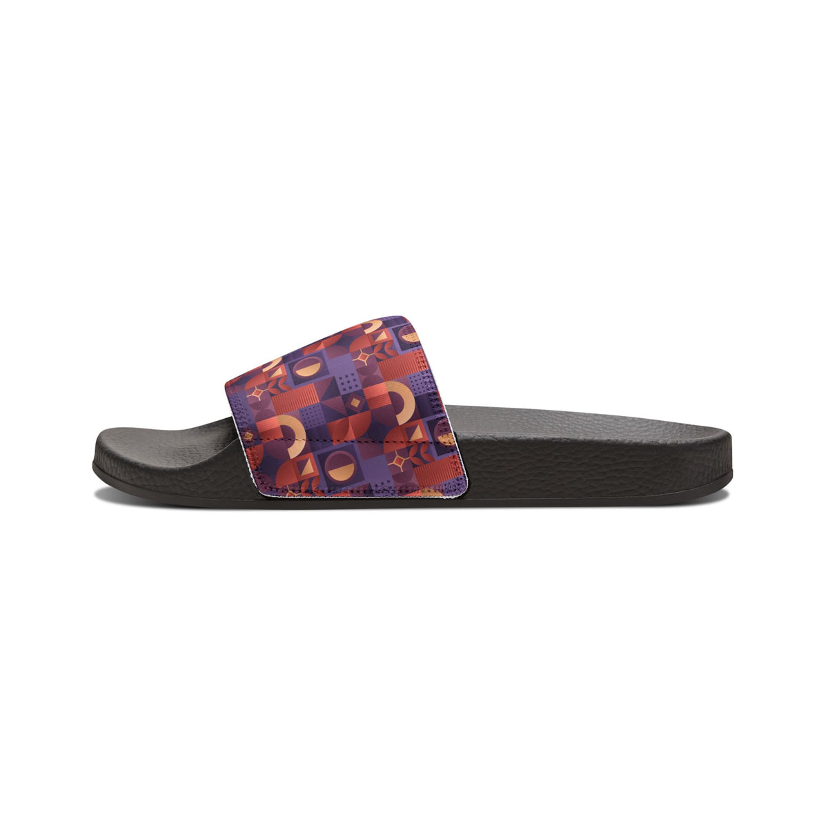 Women's Slide Sandals — Retro Geometric Removable-Strap Slides