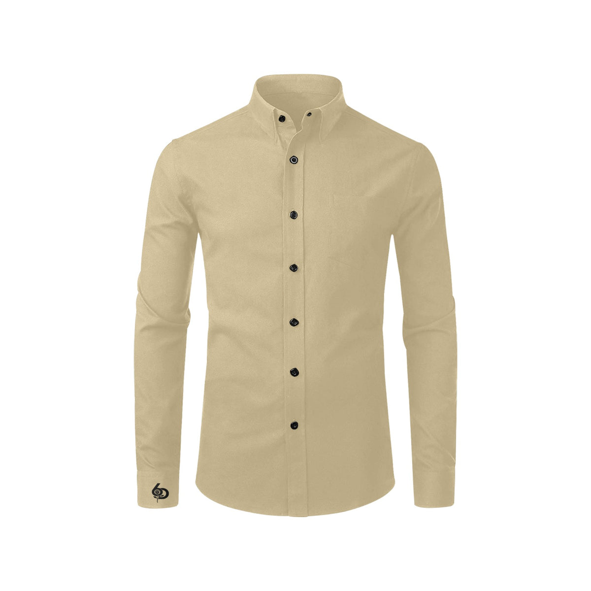 Men's Warm Sand Accent Long Sleeve Button-Down Shirt