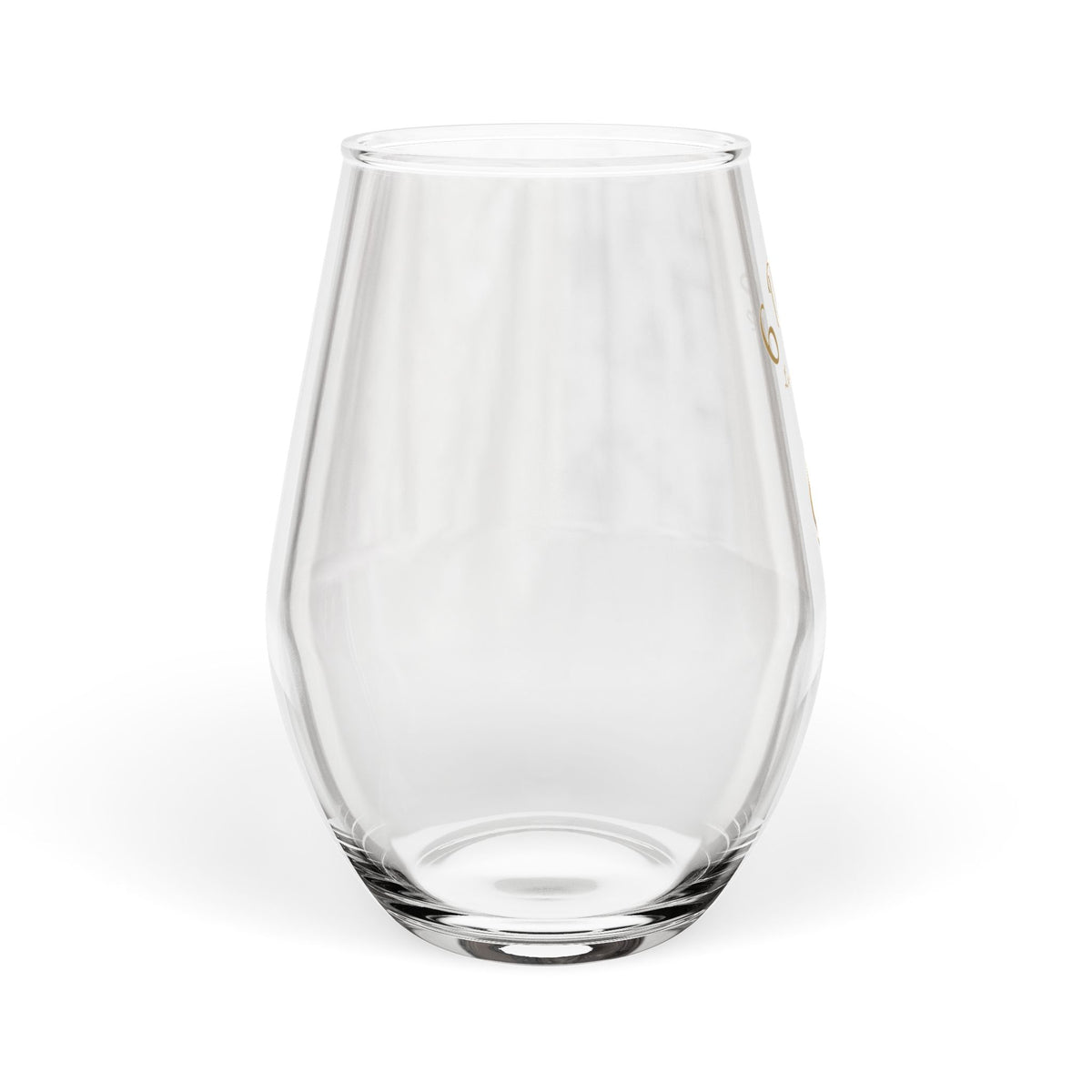 6 Deep Co. Gold Logo Stemless Wine Glass