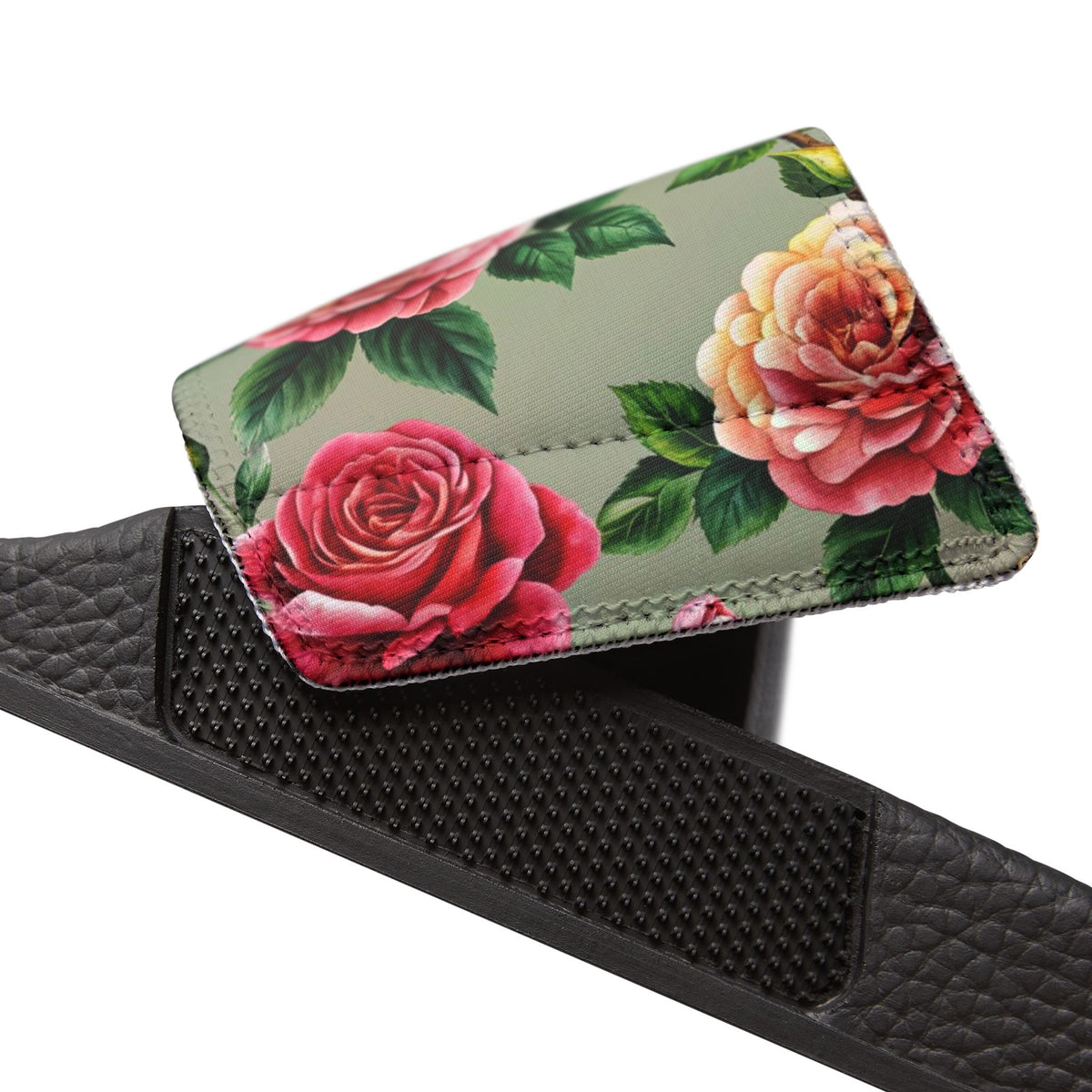 Floral Rose Slide Sandals — Women's Removable-Strap Pool Slides